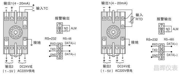 SWP-201TC/TR溫度變送器接線圖