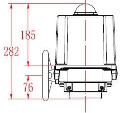 PSQ角行程執(zhí)行機(jī)構(gòu)外形尺寸