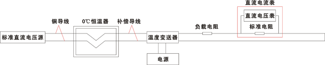 帶補償四線制溫度變送器校驗接線