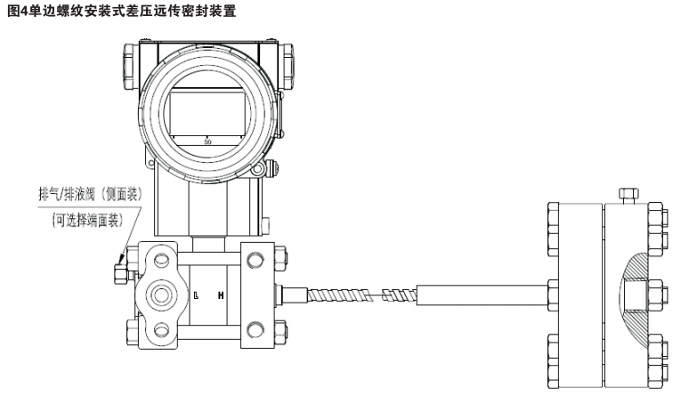 單邊螺紋安裝式差壓遠傳密封裝置