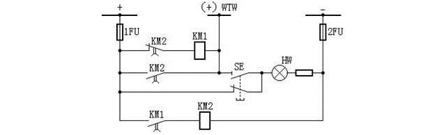 由兩個中間繼電器構(gòu)成的閃光裝置接線圖
