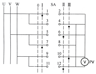 LW5-15/YH3型線電壓轉換開關接線圖