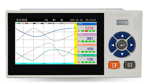小型彩色無紙記錄儀曲線顯示