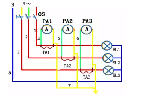 交流三相電路導(dǎo)線顏色