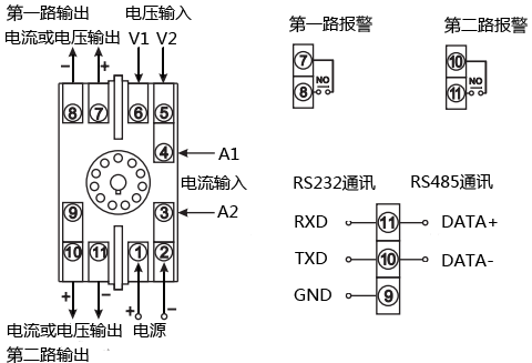 昌暉儀表可編程電量變送器接線圖