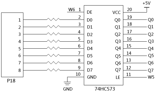 75HC573驅(qū)動(dòng)數(shù)碼管