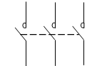 接觸器主觸頭圖形符號(hào)