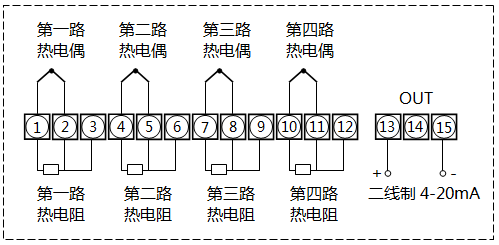 XTRM溫度遠(yuǎn)傳監(jiān)測儀接線