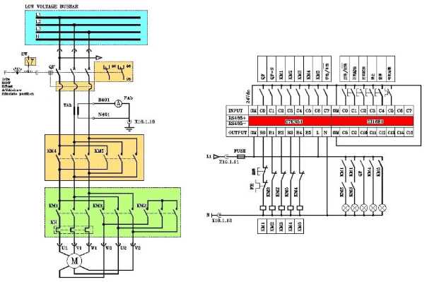 PLC構(gòu)建的電動機(jī)星三角起動控制電路