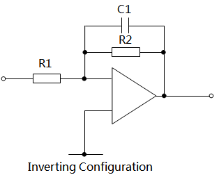 采用運算放大器的一階低通濾波器1