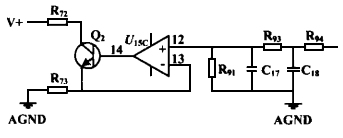 多路溫度遠(yuǎn)傳監(jiān)測(cè)儀V/I輸出電路