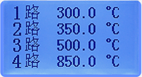 四路調(diào)節(jié)器測量顯示畫面