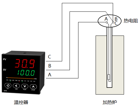 熱電阻三線制測溫系統(tǒng)回路示意圖