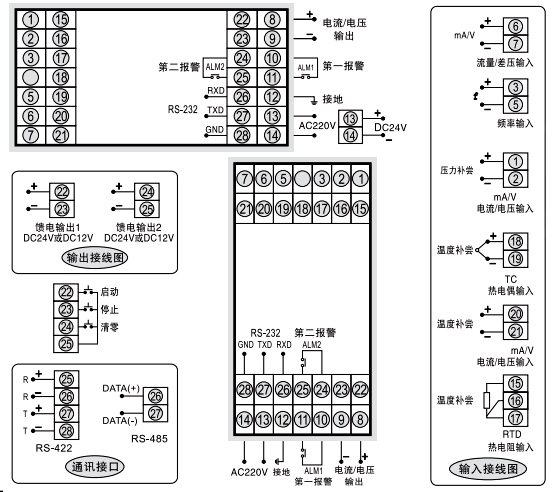 SWP-LK80流量積算儀接線圖