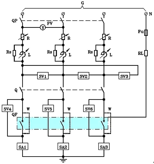 斷路器短路接通和分?jǐn)嗄芰π褪皆囼?yàn)的試驗(yàn)線路