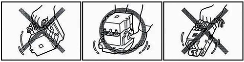 錯(cuò)誤的電磁開關(guān)搬運(yùn)方式
