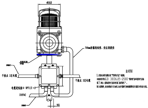 四線制區(qū)域聲光報(bào)警器