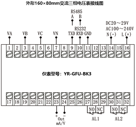 YR-GFU-BK3接線圖