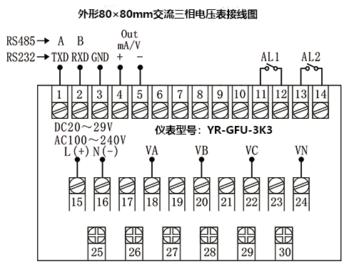 YR-GFU-3K3接線圖