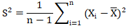 樣本方差計(jì)算公式