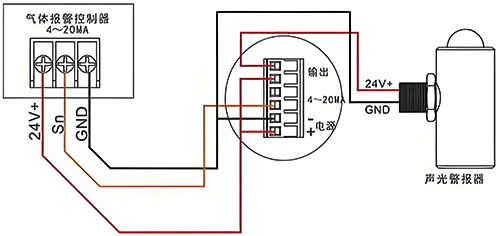 氣體探測(cè)器內(nèi)部接線圖